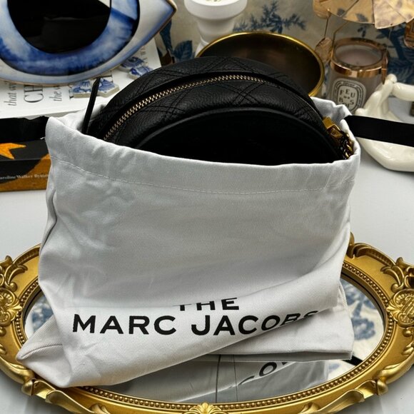 🆕 THE MARC JACOBS 🧿 NWT The Status Round Crossbody, Black - Picture 15 of 15
